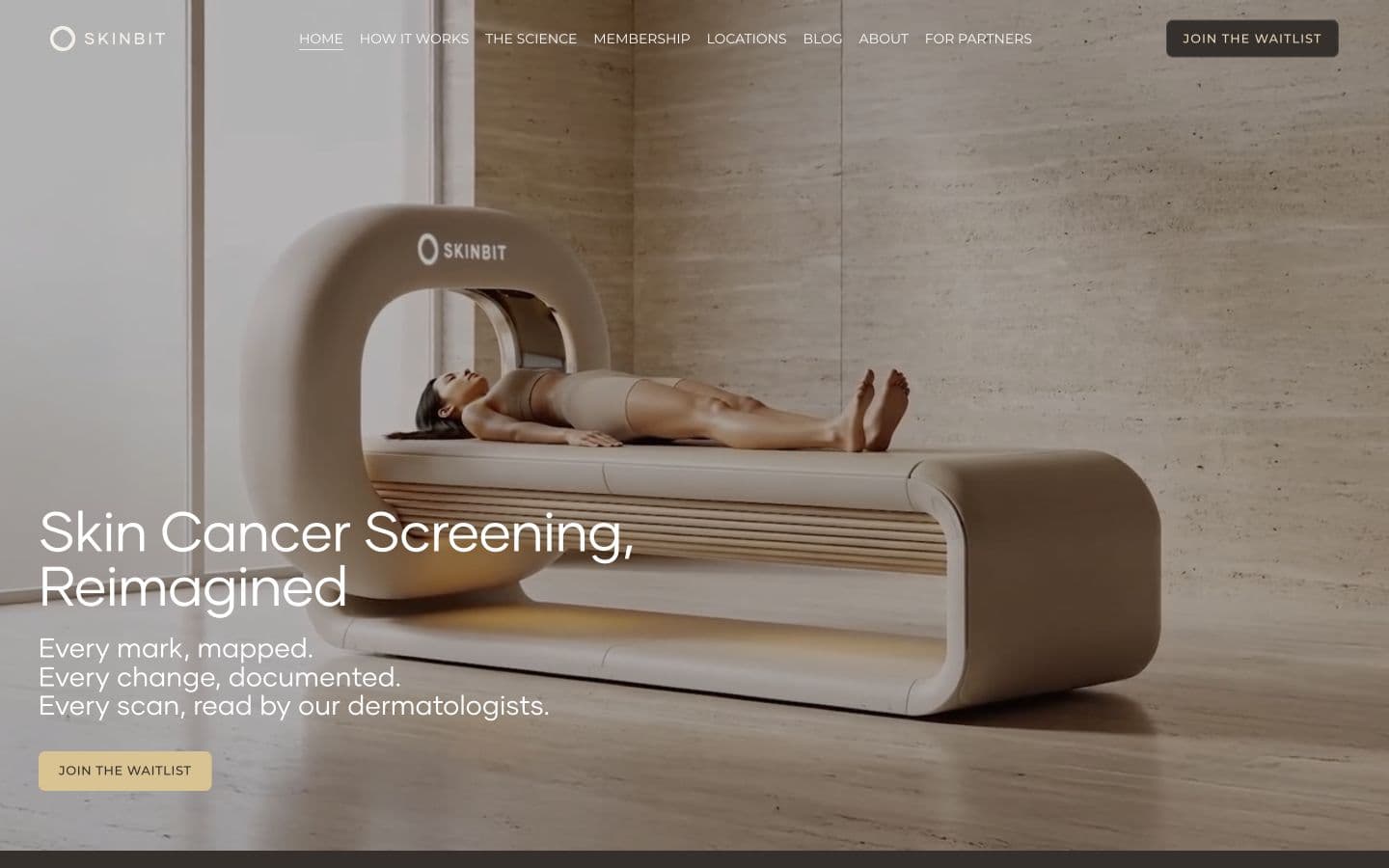 Accueil du site SkinBit : présentation du service d’imagerie cutanée